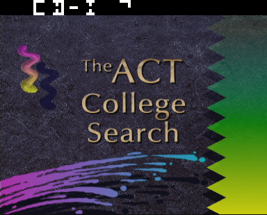 The Act College Search Title Screen